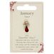 Guardian Angel Broche, januari geboortesteen engel badge met granaat rode edelsteen, cadeau voor dames en heren, reversspeldjes, gouden-one size unisex zilver