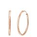 Lucardi Dames Oorringen goldplated 30mm - Oorbellen - Cadeau - Echt Zilver - Rosékleurig