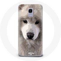 Maniacase Etui voor Samsung Galaxy J6 2018 Samojeed grijs hondenras