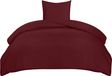 Bordeaux Microfiber Ensemble de literie 135x200cm Housse de couette avec taie d'oreiller 80x80cm