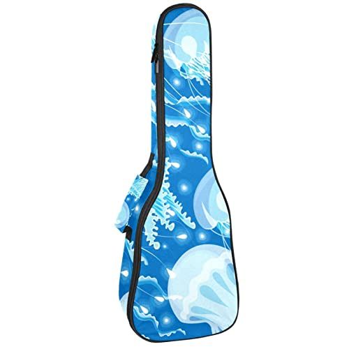 Mersov Tenor Ukulele Gigbag Waterdichte Ukelele Case Gewatteerde Rugzak, Geweldig voor Sopraan Concert (21/23/24") Ocean Life Kal Mooi