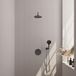 Brauer Gunmetal Edition Thermostatische Regendoucheset Inbouw - Hoofddouche 20 cm - Gebogen Wandarm - 3 Weg - Handdouche Rond 3 Standen - Doucheslang - Wandaansluitbocht - Gunmetal