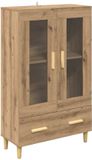 vidaXL Highboard Artisan Eiken 70 x 31 x 115 cm Bewerkt hout