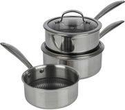 Merkloos Kookgerei Set - Pannen Set - Dagelijks Koken - Antiaanbak Laag - 16-28cm - Zilver