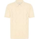 Blend Gebreid poloshirt Beige Katoen/Zijde Korte mouw L