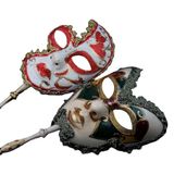 Yu Feng Venetiaanse maskerademaskers, set voor volwassenen, elegante carnavalsaccessoire voor Mardi Gras en een gemaskerd bal