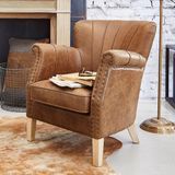 LOBERON Fauteuil Bartley bruin