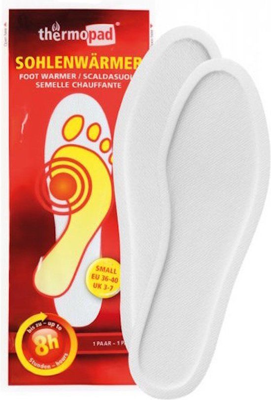 Thermopad Footwarmer - Size S/M (36-39) - White - 2 Pieces
