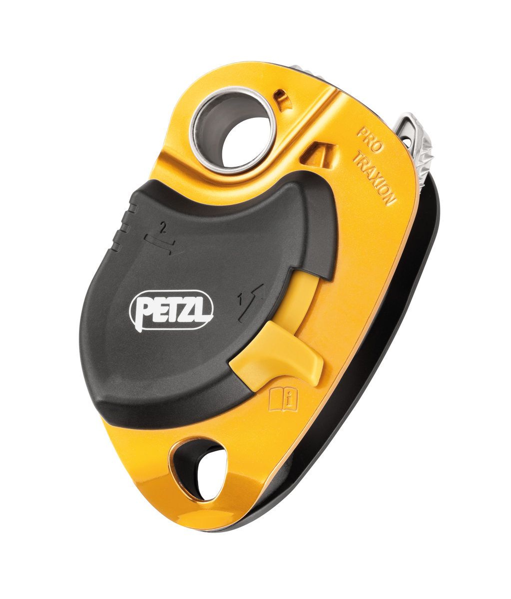 Petzl Pro Traxion katrol oranje/zwart