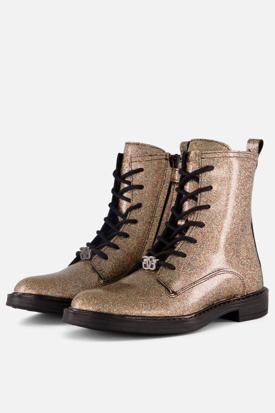 Giga Veterboots zilver Leer - Maat 33 - Kinderschoenen