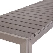 Beliani Tuinset aluminium grijs 180 x 90 cm NARDO