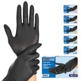 Hygostar Wegwerp handschoenen - Nitril - Poedervrij - Zwart - L - 100 stuks