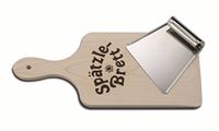 Weis 16037 Spätzleboard inclusief schraper, van roestvrij staal en hout, voor de originele bereiding van Schwäbische Spätzle, 31,5 x 14,5 x 2 cm