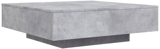 vidaXL Salontafel, 100x100x31 cm, Bewerkt Hout, Betongrijs