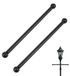 OEM Icecat Set van 2 dwarsarmen voor lampenmast, 45,5 cm, zwart