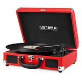 Victrola VSC-550BT Draaitafel met riemaandrijving Zwart, Rood