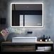 SURIGHT Badkamerspiegel met ledverlichting - 100 x 60 cm - Grote bluetooth-spiegel en stopcontact - Variabele touch-schakelaar