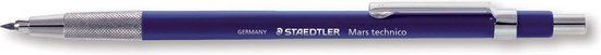 STAEDTLER Mars technico 2 mm tekenstifthouder + slijper - blauw