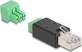 Delock RJ45 plug to Terminal Block Adapter 3 pin 2-part