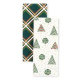 Kate Spade New York Holiday Confetti & Acrobat Plaid Keukenhanddoeken 2-Pack Set