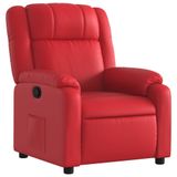 vidaXL Relaxfauteuil Kunstleer Rood Verstelbaar