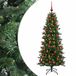 vidaXL Kunstkerstboom met kerstbal 120 cm 150 LED's Warmwit PVC en PE