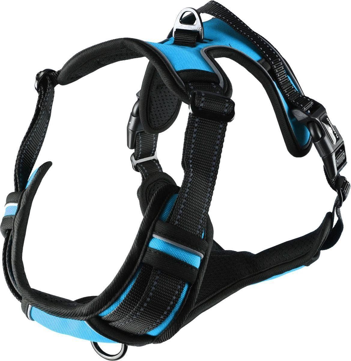 FLAMINGO Hondentuig Balou Blue - Blauw - 60 - 85 cm x 25 mm