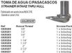 TOURON SA RVS Zeef Inlaat (schroefdraad: 3/4'') (GS30202)