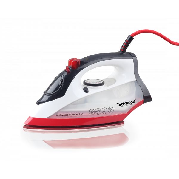 Techwood TFV-2405C - Stoomstrijkijzer - 2400W - Zwart/Wit/Rood