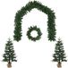 vidaXL Mini-kerstbomenset - 90 cm - PVC en PE - Groen