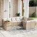 Maison Exclusive - Ensemble de meubles de jardin 10 pièces avec canapé et coussins, beige, en polyrotin