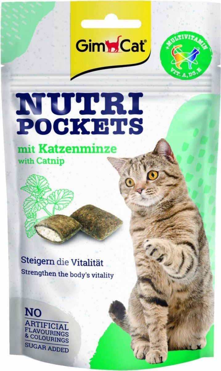 GimCat Nutri Pockets met kattenkruid 60 g