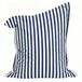 DECO ARTS Pouf Géant Xxl 180x140 Rayure Bleu Marine - Déhoussable & Anti-uv (intérieur / Extérieur)