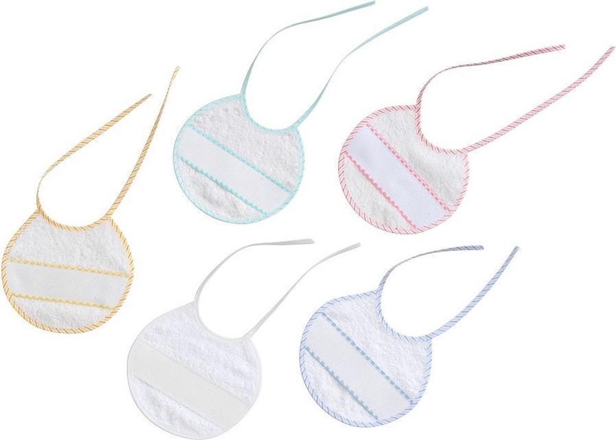 Interbaby Slabbetjes Junior - 12 stuks - Wit - 20 cm - Katoen