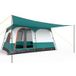 Coast Tente familiale avec auvent - 2 Chambres - 2 Entrées - 320 x 210 x 180 cm - Verte
