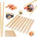Merkloos Relaxdays Sushi Stokjes - Set van 50 Paar - Herbruikbaar - Bamboe - Natuur