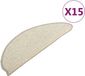 vidaXL Trapmatten 15 st 56x17x3 cm zilver halfrond