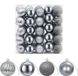 vidaXL Kerstballenset - 75 stuks - Grijs - 6 cm