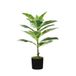 Wintem Kunstmatige ficus plant van polyethyleen met 15 bladeren, 65 cm, pot met mos, decoratieve kamerplant