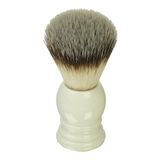 Scheerkwast synthetisch haar, met witte acryl handgreep, hoogte 9,5 cm