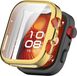 Wigento Huawei Beschermhoes van TPU met volledige dekking, verguld, voor de Huawei Watch Fit 4 Pro smartwatch