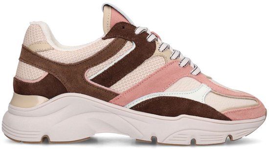 Manfield Roze Suède Sneakers Dames Maat 37