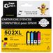 Epson 502XL cartouches d'encre, compatible avec Epson 502 XL (pack de 4)