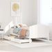 Maison Exclusive - Lit en bois massif sans matelas, blanc, 100x200 cm, en pin