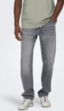 ONLY & SONS ONSEDGE STRAIGHT MG 8202 TAI DNM NOOS Heren Jeans Medium Grey Denim W32 x L34