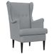 vidaXL Fauteuil Lichtgrijs Stof