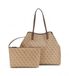 GUESS Eco Victtoria Large 2 In 1 Tote Shopper Latte Logo / Brown