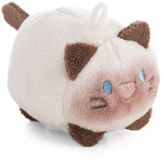 62928 NICI Mymochi Knuffeldier Siamese kat Siamy, 5 cm, bruin