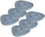 Westmark 6 coquetiers, triangulaire, empilable, plastique de haute qualité, Tri, bleu