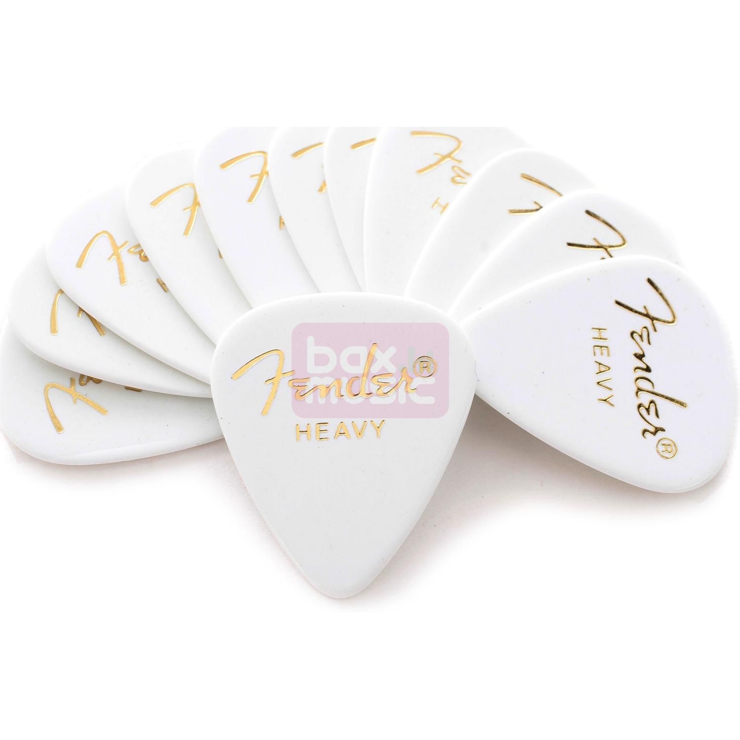 Fender 351 Classic Pick Pack White Heavy (12 stuks)